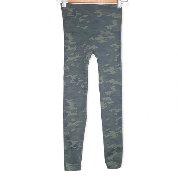 Spanx Green Camo Look At Me Now Seamless 7/8 Tight Leggings Women's Size Small - Picture 10 of 11